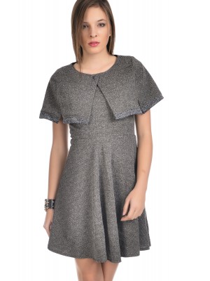 GÜMÜŞ SIFIR KOL BAYAN ELBİSE